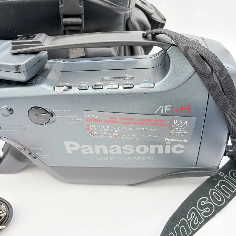 PANASONIC PV-700 OmniMovie VHS HQ AFx8 CAMCORDER Tested Playback w Case